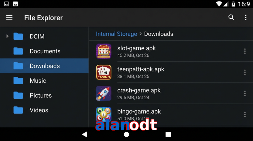 Main screen of Alanodt gameapk page for PK players